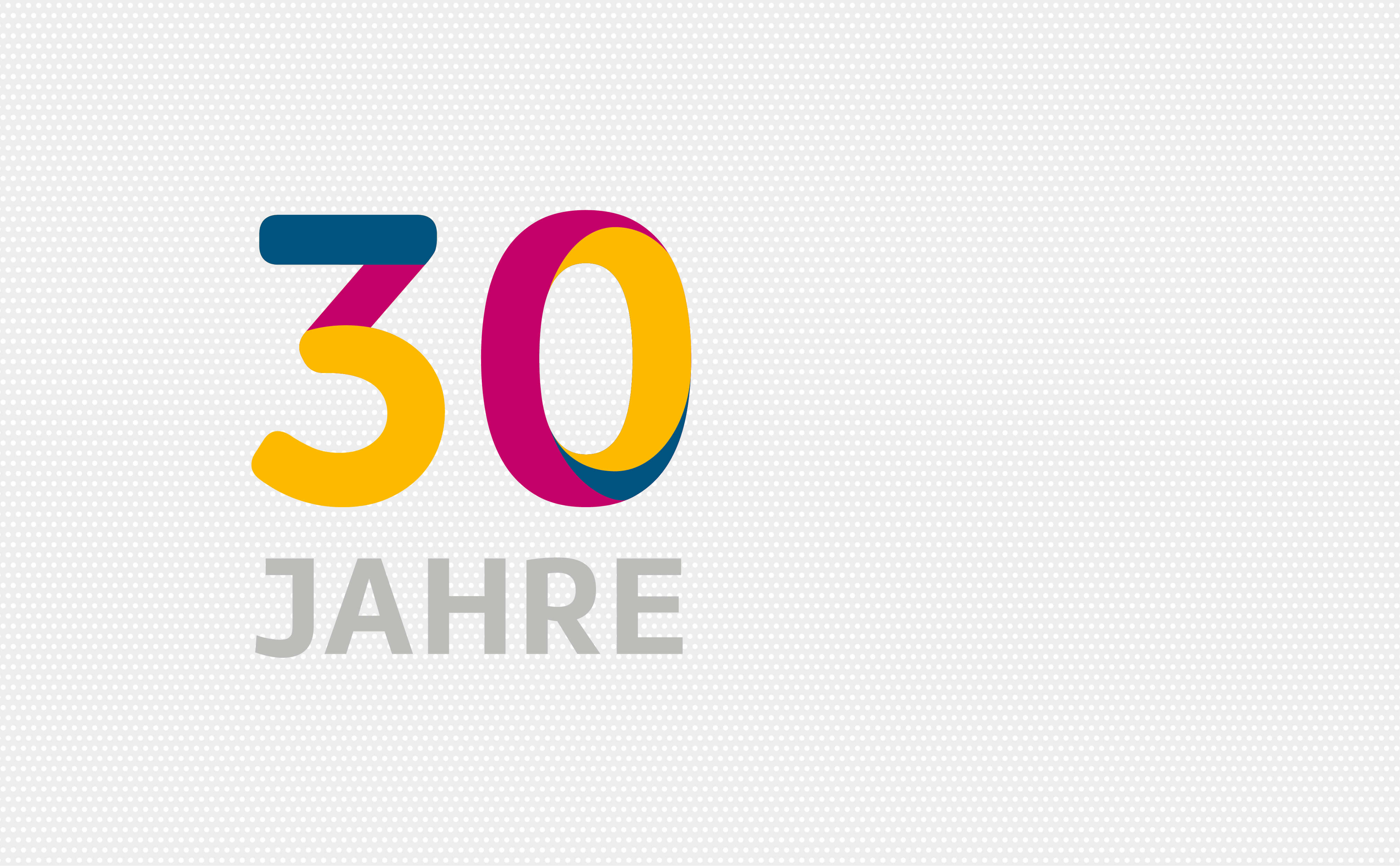 Jubiläumslogo zum 30. Geburtstag der Bundesanstalt für Post und Telekommunikation